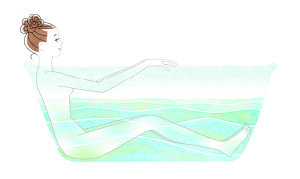 体内の流れを活発にする入浴法 イラスト